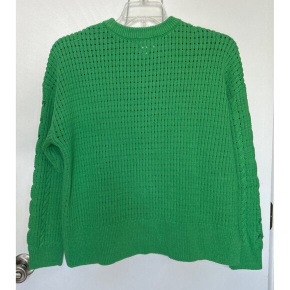 On 34th Women Green Long Sleeve Cable Knit Sweater Size XL - Picture 2 of 6
